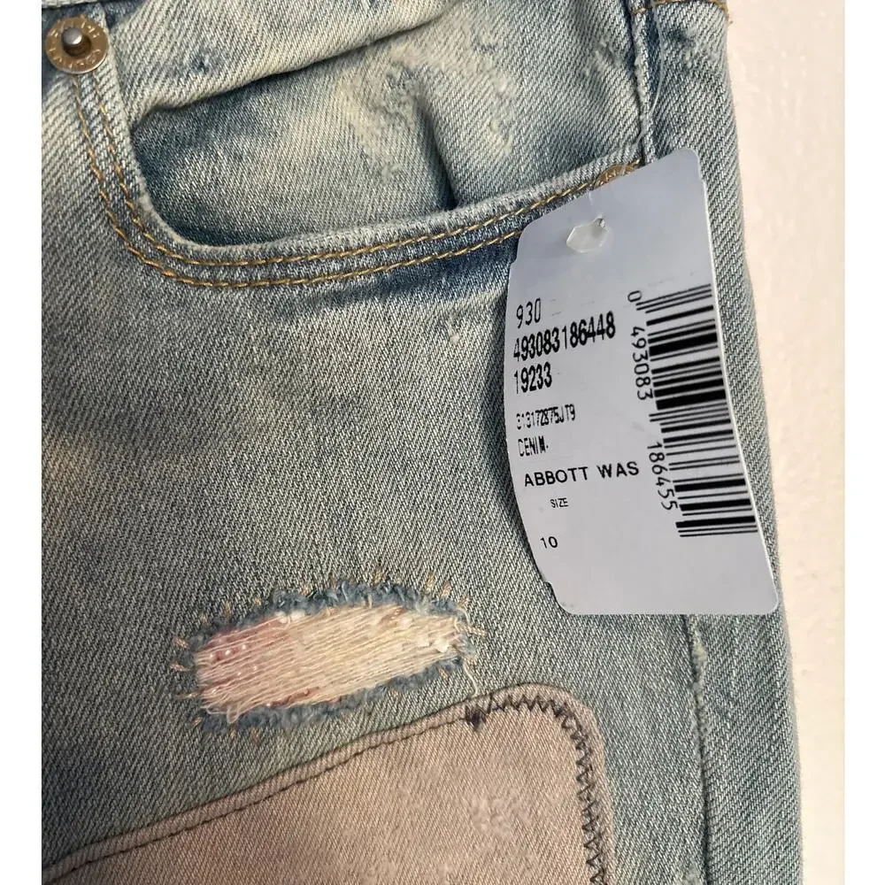 New Girls Ralph Lauren Denim Patchwork Jeans - Abbott Wash - Size 10
